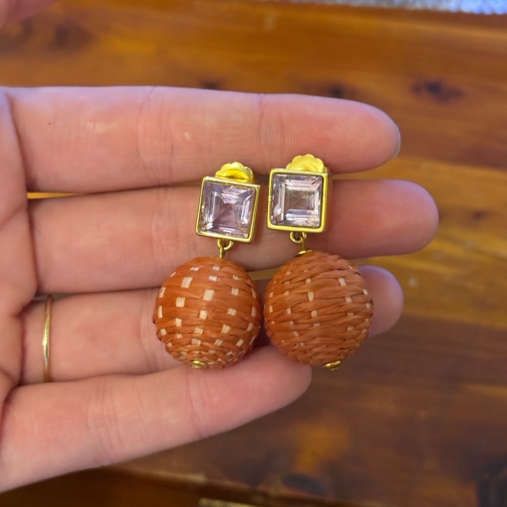 Lizzie Fortunato Paradiso Earrings in Terra Cotta